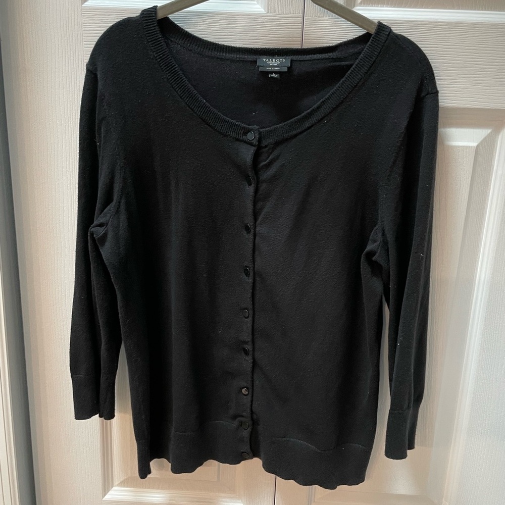 Talbots Black Knit Cardigan - Picture 1 of 4